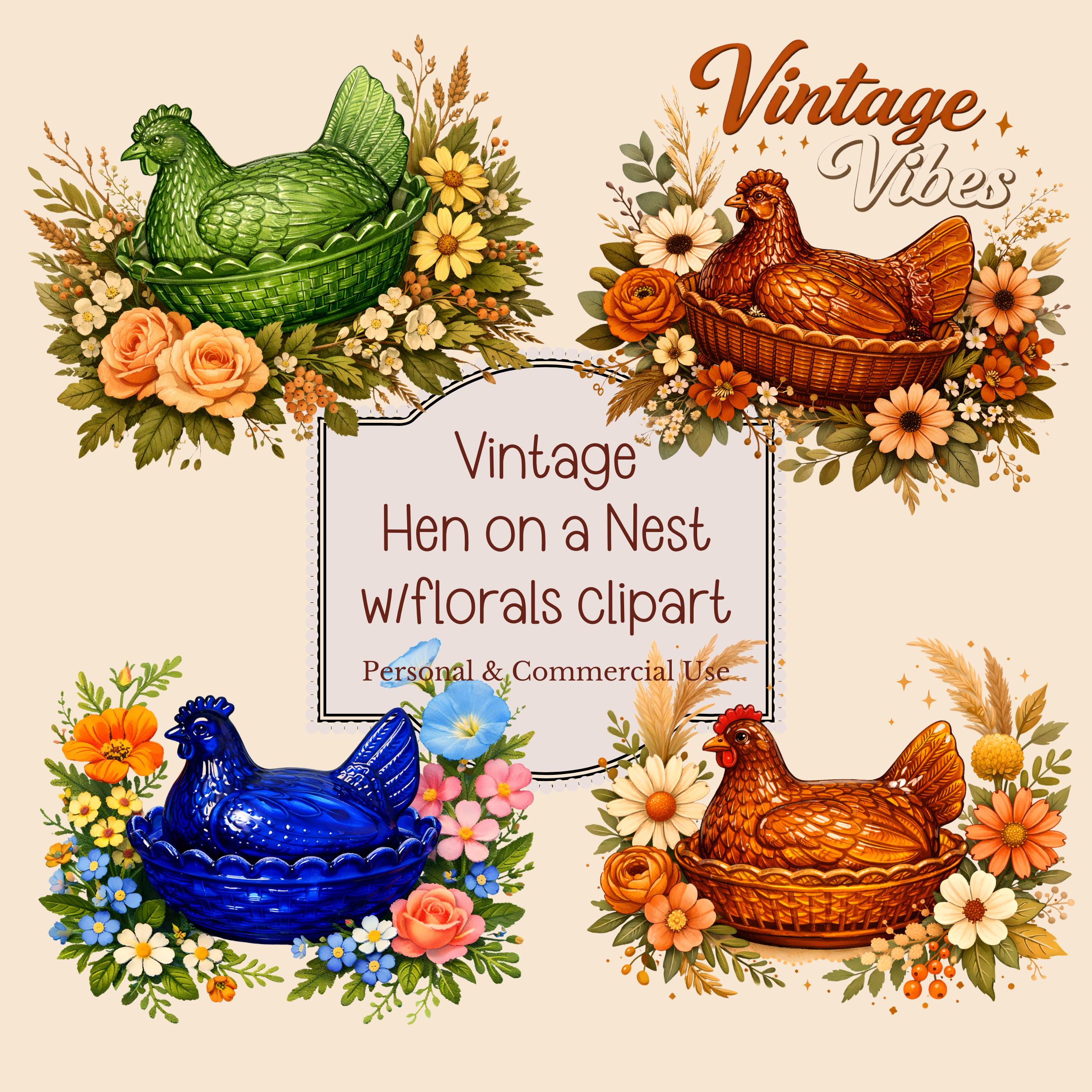 Glass hen on nest - Etsy 日本