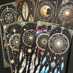 Junk Journal ephemera Dream Catcher Belly Bands 8 junk journal opaski na brzuch artykuły do dziennika ephemera papiery do scrapbookingu junk journaling