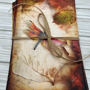 Páginas de Junk Journal - 12 páginas de diario basura El diario Dragonflies suministra papeles de scrapbooking efímeros diario basura