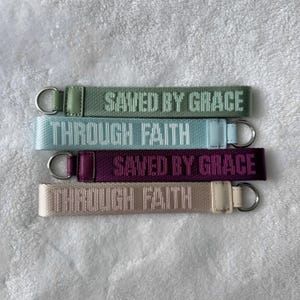 Durch Anmut christlichen Armband Keychain | Bibel Vers Geschenk