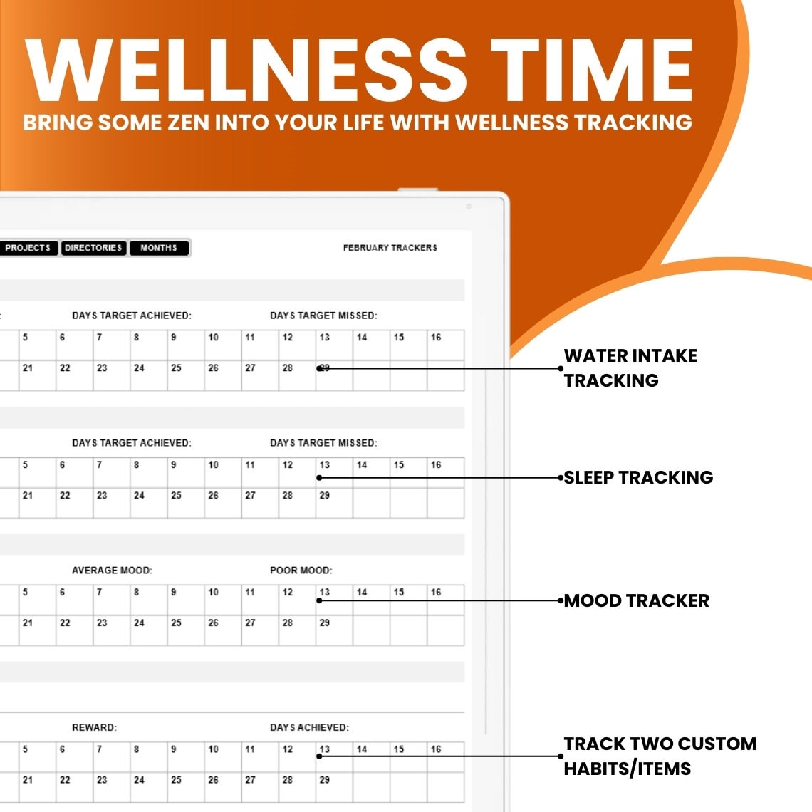 Supernote Daily Planner, Calendar, Supernote Templates, Agenda Premium