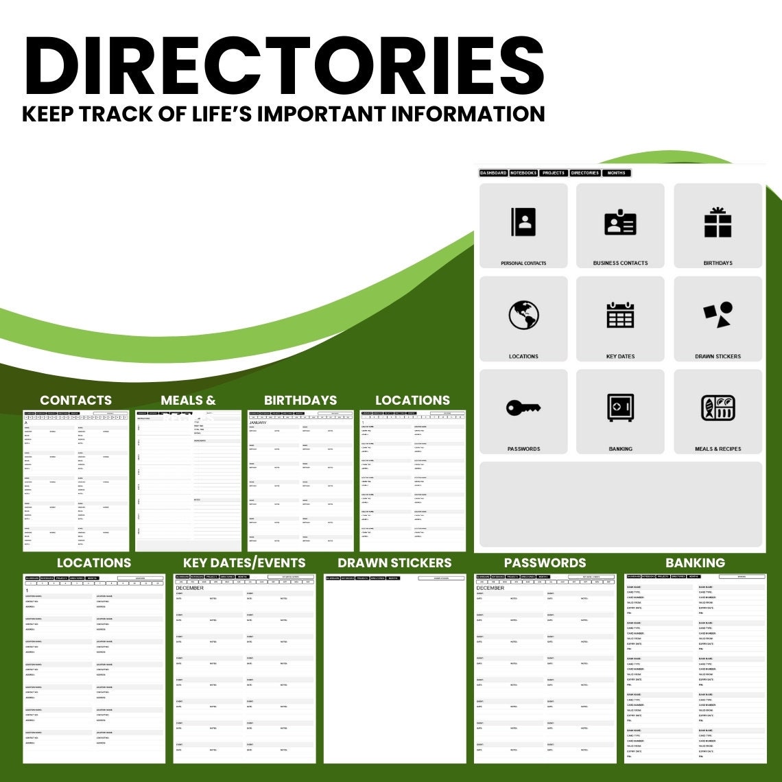 Onyx Boox Air 1 2 3 Ultra Daily Planner, Calendar, Onyx Templates
