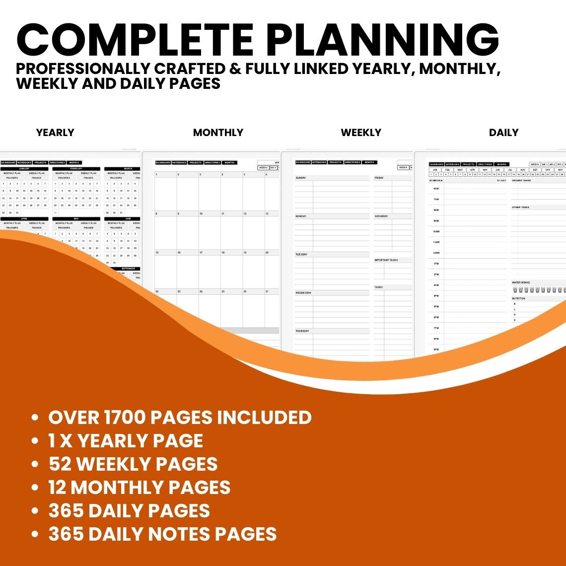 Supernote Daily Planner, Calendar, Supernote Templates, Agenda Premium