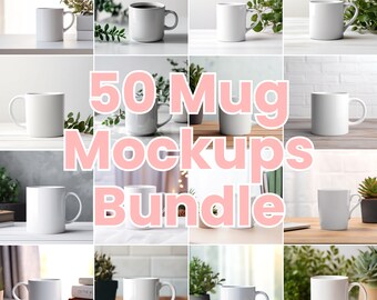 50 Mug Mockups Coffee Cup Mock up Bundle modern Mock Up Photograph Styled Stock Photo Template Coffee Cup Mockup JPG Digital Download Couple