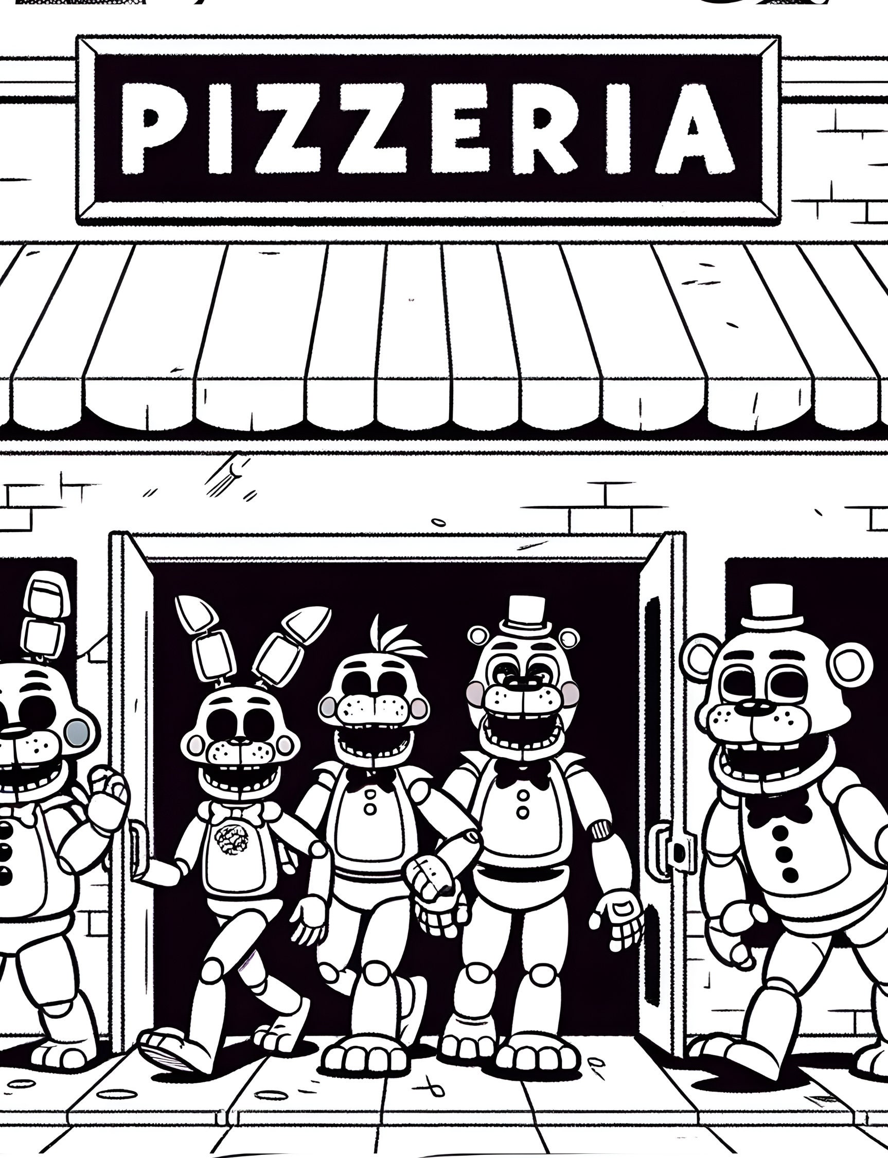 Fnaf 4 Coloring Pages - Il Fullxfull.5663014081 Odc0
