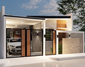 Pequeña casa tipo bungalow con 1 dormitorio.