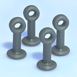 Set of 4 Multi-Purpose Roof Rings for VW ID.Buzz or Multivan T5 & T7. Ideal for clothing hangers, curtains, blinds, camping, cargo net, etc.