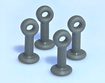 Set of 4 Multi-Purpose Roof Rings for VW ID.Buzz or Multivan T5 & T7. Ideal for clothing hangers, curtains, blinds, camping, cargo net, etc.