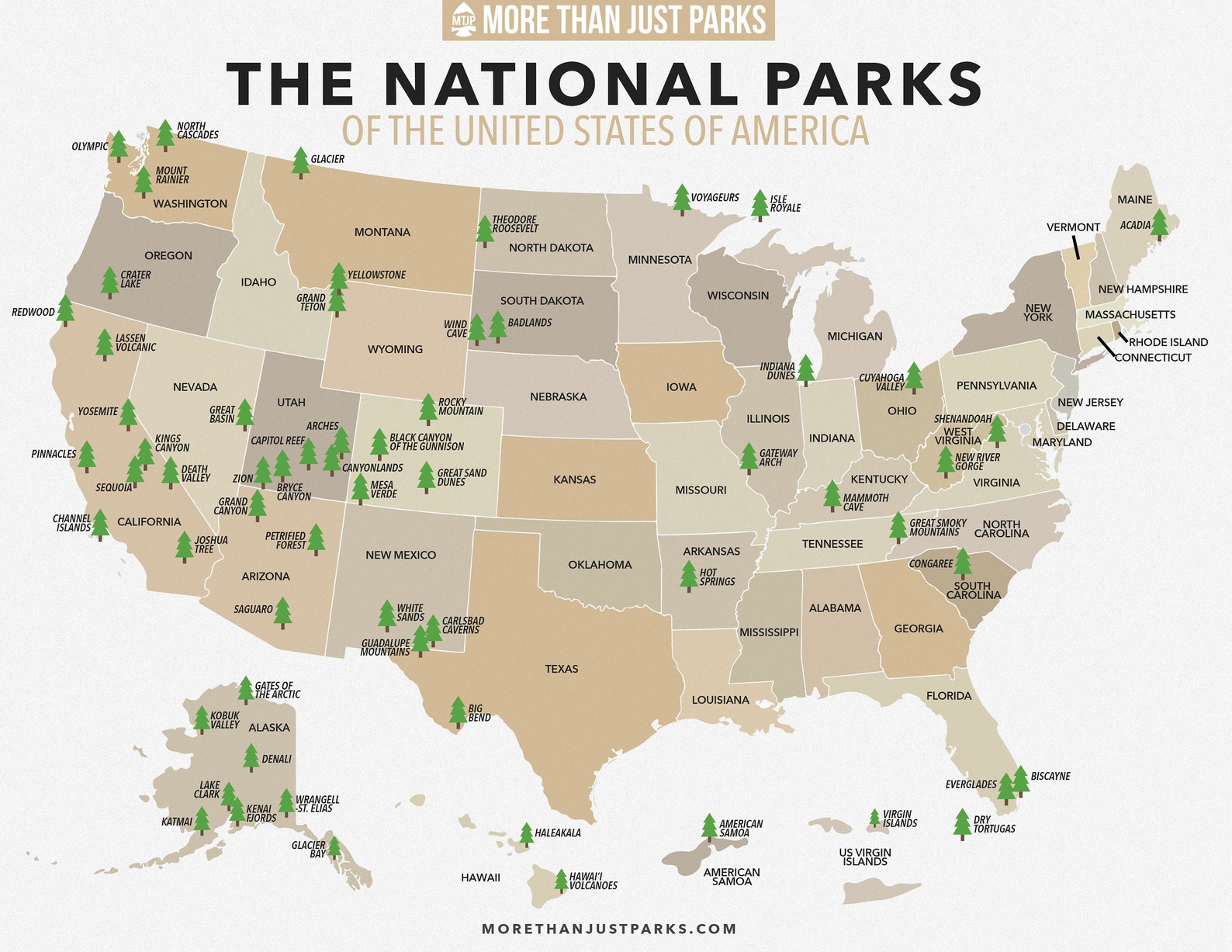 National Parks Map 8 5x11 Digital - Il 1588xN.5744419449 Acty