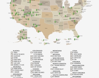 Downloadable National Parks Checklist (Printable)