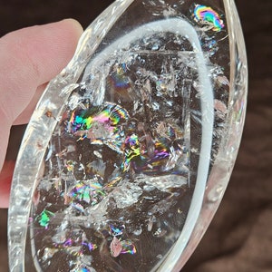 Clear Quartz Freeform with Rainbow