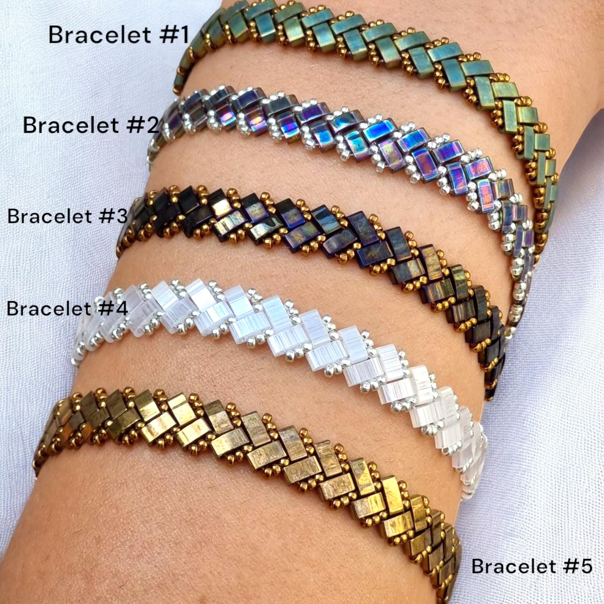 Christmas Gift: Colorful Tila Bracelets - Trendy Square Bead Bracelet Set for Women, Minimalist and Stackable Designs