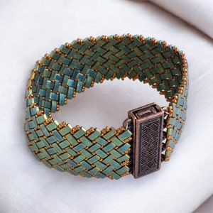Miyuki Tila-kralenarmband: boho-manchet met magnetische sluiting