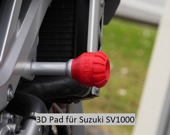 Suzuki SV1000/S Performance Parts 3D crash pad kit made of TPU/aluminum for frame mounting (at cost price)