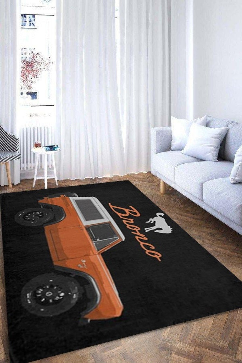Bronco Rug, Automotive Garage Decor - Etsy
