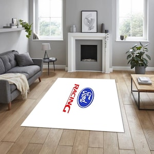 Ford Racıng rectangular carpet, for garage, carpet for your apartment, hobby room rug, man cave rug, for fathers, workplace, birthday