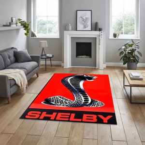 shelby mustang rectangular carpet, man cave carpet, birthday gift, gift for fathers, garage carpet, to reward yourselfto reward yourself