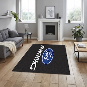 Ford Racıng rectangular carpet, for garage, carpet for your apartment, hobby room rug, man cave rug, for fathers, workplace, birthday