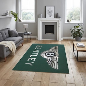 Bentley logo rectangular carpet, man cave, for fathers, garage carpet, for birthdays, as a gift, for your workplace, for your living room