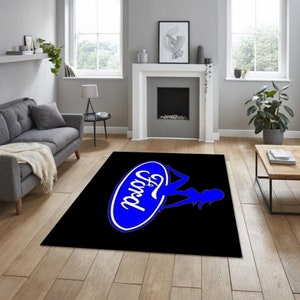 ford rectangular carpet, for garage, carpet for your apartment, hobby room rug, man cave rug, for fathers, for your workplace, birthday