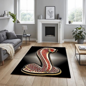 Shelby mustang rug, for garage, carpet for your apartment, hobby room rug, man cave rug