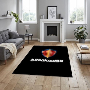 Koenigsegg rectangular carpet, for garage, carpet for your apartment, hobby room rug, man cave rug, for fathers, for your workplace,