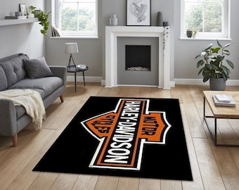 Harley Davidson rectangular carpet, for garage, carpet for your apartment, hobby room rug, man cave rug, for fathers, for your workplace,