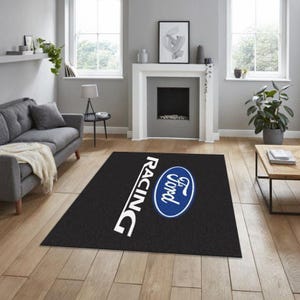 ford racıng rectangular carpet, for garage, carpet for your apartment, hobby room rug, man cave rug, for fathers, for r workplace, birthday