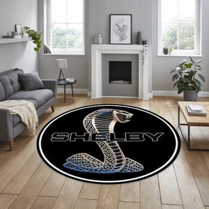 SHELBY MUSTANG round carpet, for garage, living room carpet, hobby room carpet, man cave carpet, for fathers, for your workplace, office