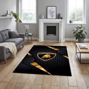Lamborghini rectangular carpet, for garage, carpet for your apartment, hobby room rug, man cave rug, for fathers, for your workplace,