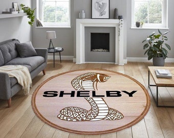 Shelby Mustang Cobra Rug,  man cave, For fathers, living room rug, office rug, birthday gift, for game rooms, custom design, decorative rug,
