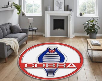 Shelby Mustang Cobra Rug,  man cave, For fathers, living room rug, office rug, birthday gift, for game rooms, custom design, decorative rug,
