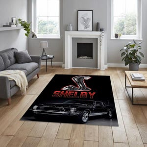 shelby mustang rectangular carpet, man cave carpet, birthday gift, gift for fathers, garage carpet, to reward yourselfto reward yourself