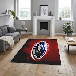 ford rectangular carpet, for garage, carpet for your apartment, hobby room rug, man cave rug, for fathers, for your workplace, birthday
