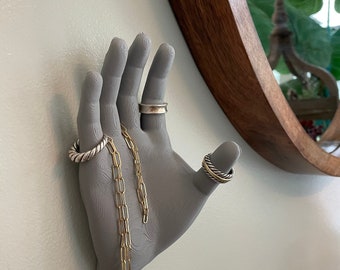 Wall-Mounted Hand Sculpture Jewelry Holder - Chic Ring & Bracelet Organizer Display