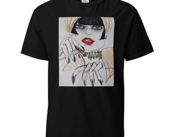 T-shirt unisex pesante tinta in capo
