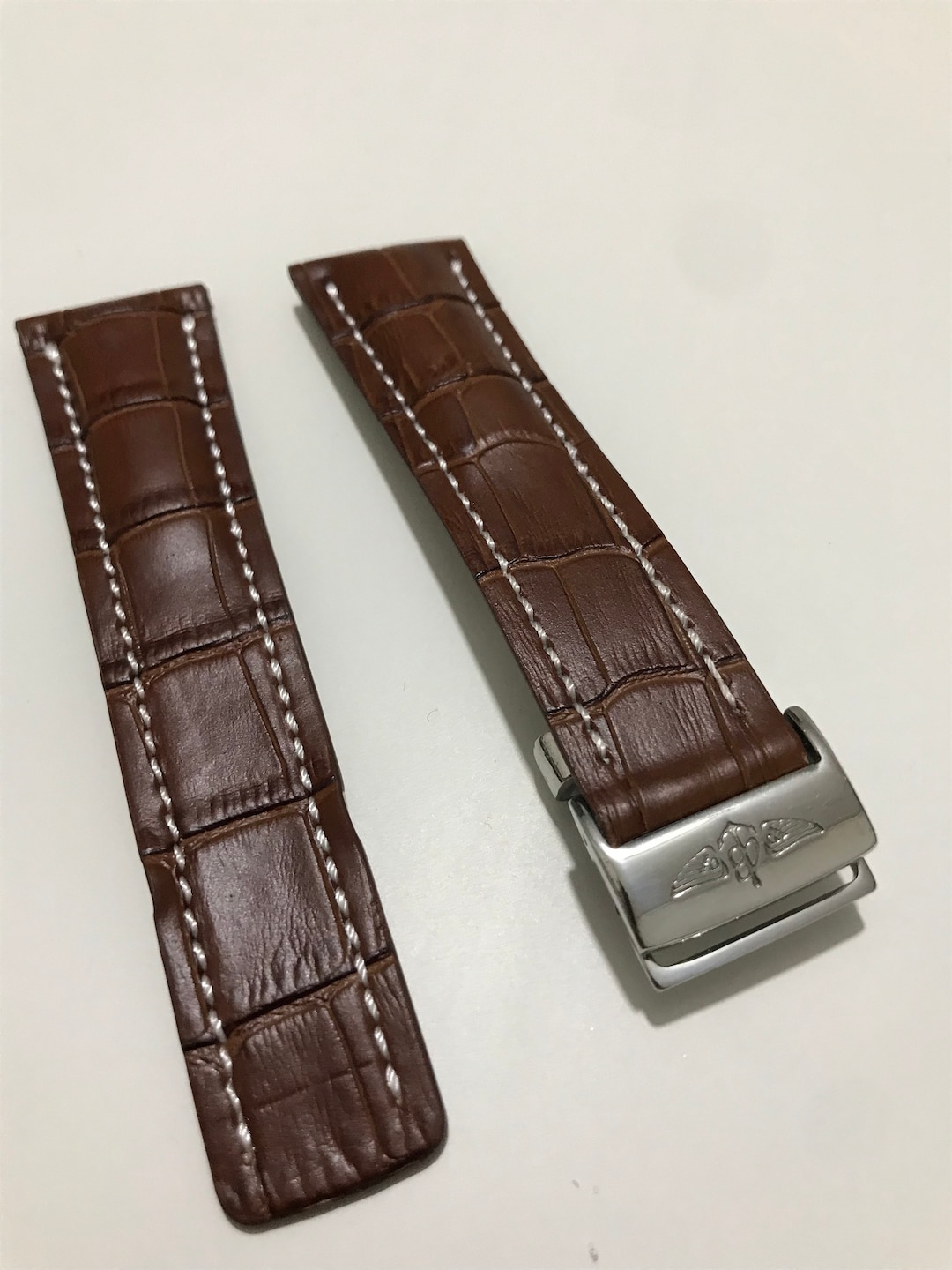 24mm Breitling Navitimer Brown Leather Watch Band Strap Etsy