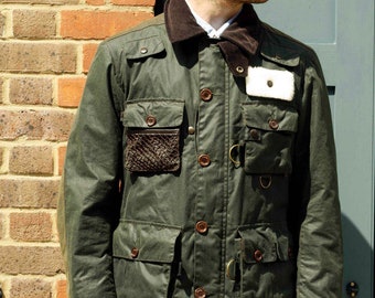 Barbour × Tokito Spey Fishing Jacket Vintage Barbour Tokito Spey Fishing Tactical Pocket Waxed Jacket