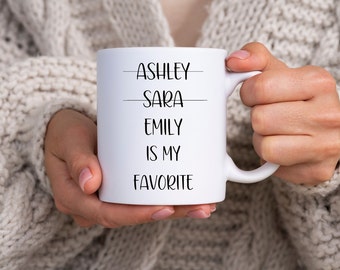 Funny Favorite Child Mug, Mothers Day Gift, Favorite Kid, Favorite Daughter, Favorite Son, Personalized Mom Mug, Mom Gift, Father's Day Gift