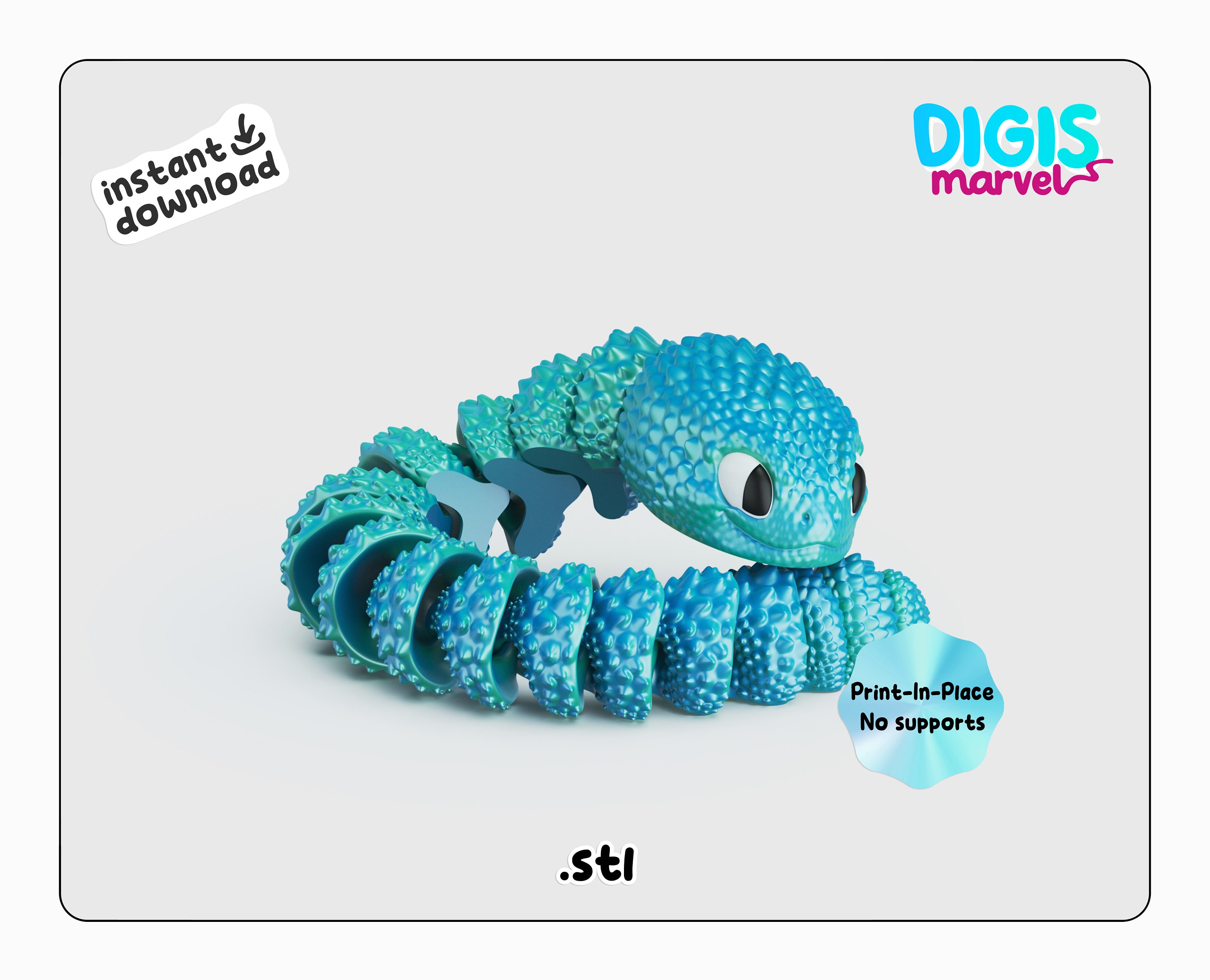 Fidget Spiel Stahl - Angst Linderung Mit Schlangen Haut Muster