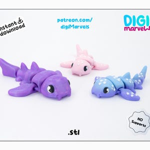 Flexi Nurse Shark STL: Articulated 3D Print Toy + Keychain