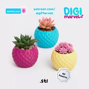 Strawberry Shaped Planter STL | Home Decor 3d Printing File