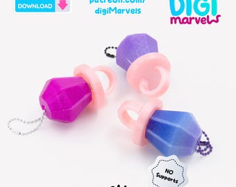 Lollipop Ring Clicker STL, 3mf File | Candy Fidget Toy | Nostalgia File For 3d Printing | Personal Use