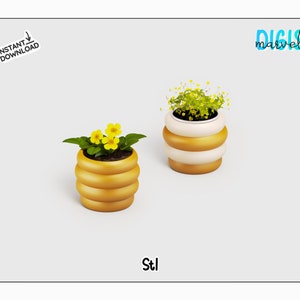 Beehive Planter Pot STL | Home Decor 3d Printing File
