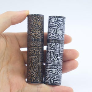 Atomizzatore per profumo di ispirazione egiziana – Flacone spray da viaggio ricaricabile da 5 ml, nero-oro o nero-argento, design elegante e unico, confezione regalo