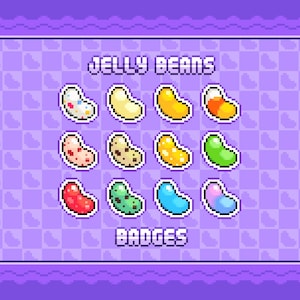 Jelly Beans: Insignias de arte pixelado