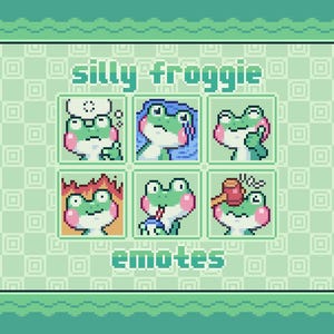 Silly Froggie: Pixel Art Emotes