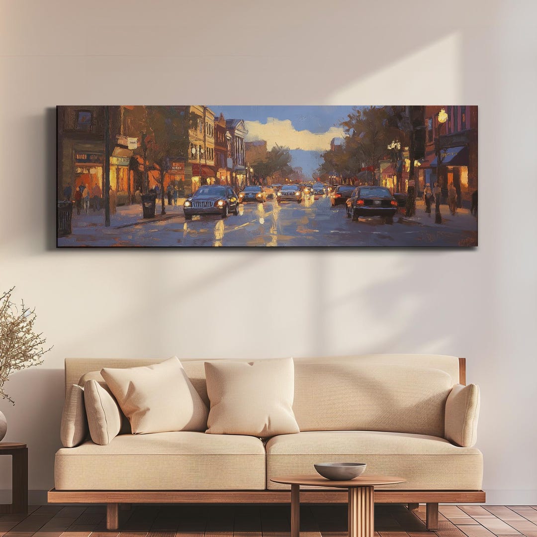 Green Bay Wisconsin Wall Art, Panoramic Canvas Landscape, Horizontal