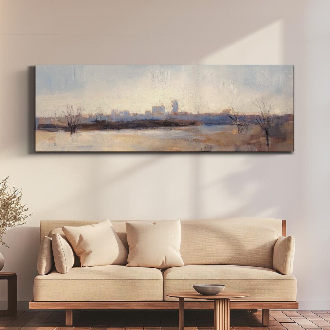 Norman Oklahoma Wall Art, Panoramic Canvas Landscape, Horizontal Print