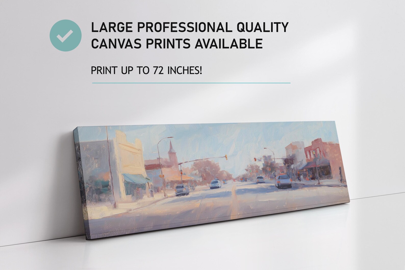 San Angelo Texas Wall Art, Panoramic Canvas Landscape, Horizontal Print